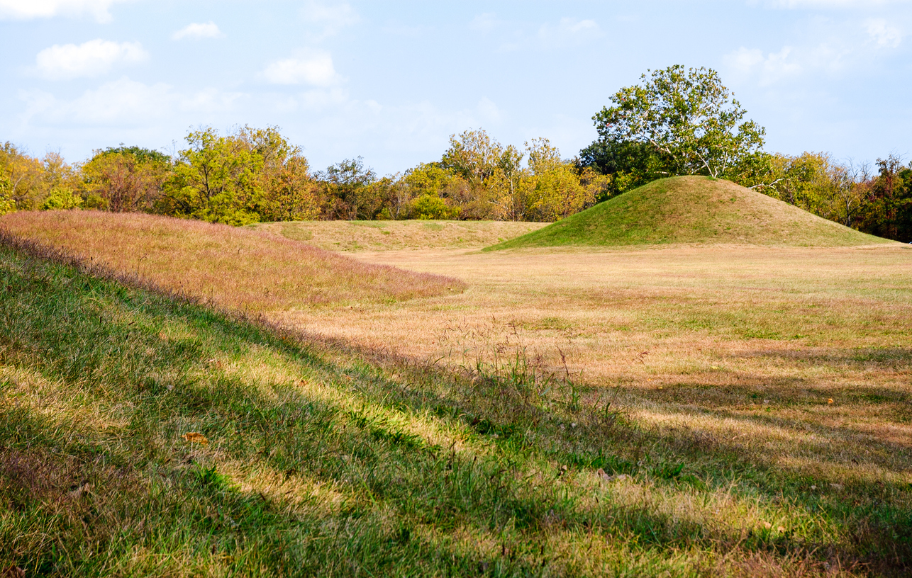 Earth mounds at Hopewell Culture National Historical Park